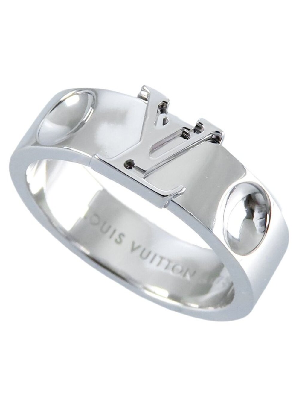 Louis Vuitton Empreinte Ring White Gold 18k LV Logo Bague Band
